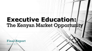 Executive Education in Kenya Market Report