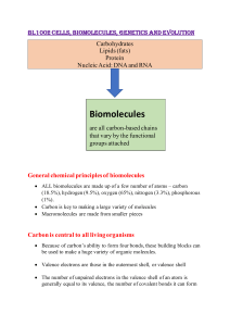 Biomolecules: Cells, Genetics, and Evolution