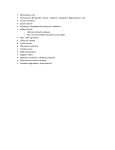 Genetics & Human Diseases: List of Key Concepts