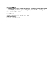 Accounting Notes: Assets, Liabilities, and Journal Entries