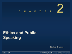 Ethics in Public Speaking: Presentation