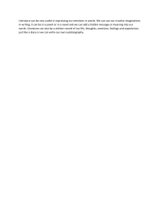 Literature and Emotions: Expressing Feelings in Words