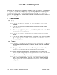 Tripoli Research Safety Code