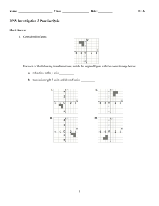 BPW Investigation 3 Practice Quiz