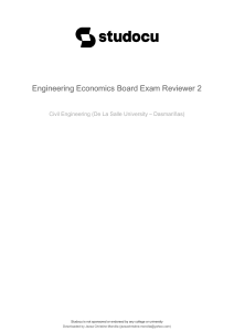 Engineering Economics Exam Reviewer: Annuity, Gradient, Bond Value