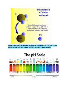 Water Dissociation & pH Scale