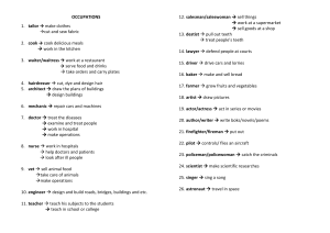 Occupations List: Job Descriptions