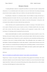 Philosophy of Education Essay