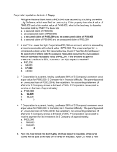 Corporate Liquidation Exam Questions