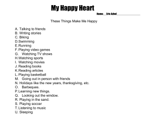 My Happy Heart Worksheet: Identifying Happiness Triggers