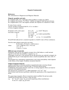 Magnetic Fundamentals: Material Properties & Behavior