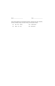 Energy Diagrams Worksheet: Chemistry Reactions