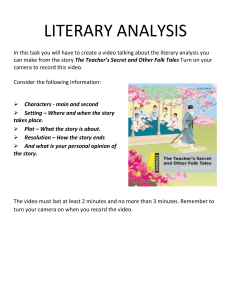 Literary Analysis: The Teacher's Secret Folk Tales