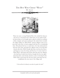 The Boy Who Cried Wolf: Aesop's Fable