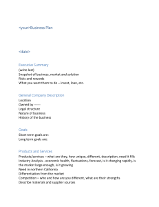 Business Plan Template