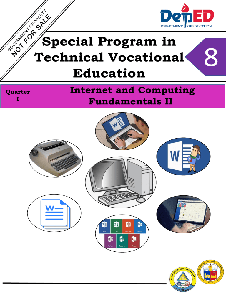 MS Word 2016: Grade 8 Internet & Computing Fundamentals II