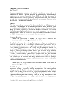 Globalization and RIM: A Case Study