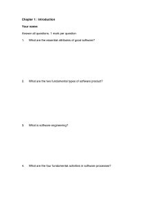 Software Engineering Test: Introduction