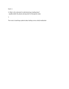 Nursing Exam Questions: Loading Doses & Medication