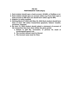 Online Banking Performance Task