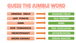 Freud Jumble Puzzle: Talk Therapy & Dream Analysis