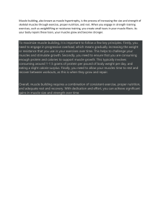 Muscle Building: Exercise, Nutrition, and Rest