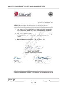 St. Louis Airport Emergency Services Agreement