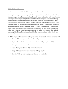 DBT Homework: PLEASE Skills for Emotional Resiliency