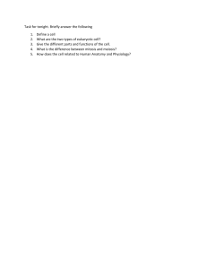 Cell Biology Study Questions