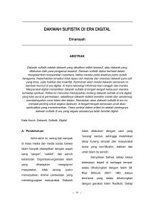 Dakwah Sufistik di Era Digital: Spiritualitas & Islam