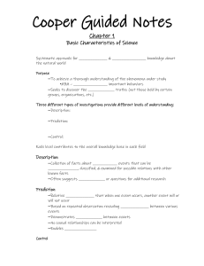 Science Basics & ABA: Guided Notes