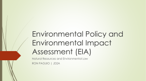Environmental Policy & EIA Presentation