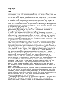 Capital Flows & Economic Crisis: Analysis & Management