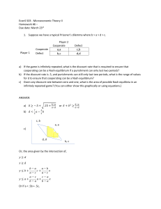 Microeconomic Theory II Homework: Game Theory
