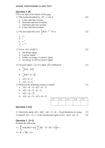 Signal Processing Class Test - Questions & Problems