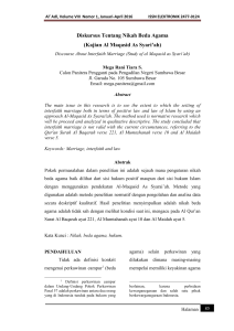 Nikah Beda Agama: Analisis Al Maqasid As Syari'ah