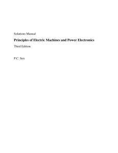 Solutions Manual: Electric Machines & Power Electronics