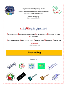 EMS'2022 Conference Proceeding: Energy & Material Sciences
