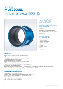 MUT2200EL Electromagnetic Flowmeter Datasheet