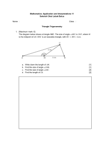 Triangle Trigonometry Worksheet