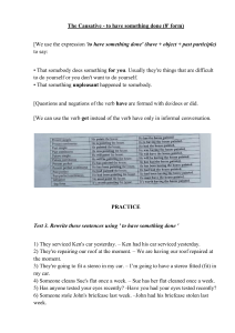 Causative Form: 'Have Something Done' Worksheet