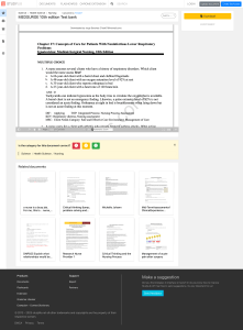 Medical-Surgical Nursing Test Bank: Respiratory Problems