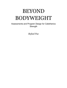 Calisthenics Strength: Assessments & Program Design