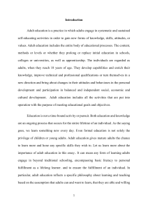 Adult Education: Importance & Community Development