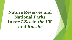 Nature Reserves & National Parks: USA, UK, Russia