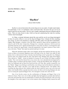BuyBust Movie Reaction Paper: Drug War Analysis