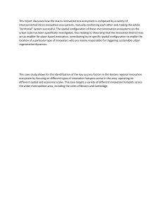 Innovation Ecosystems: Boston Case Study