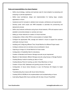 Azure Engineer Roles and Responsibilities