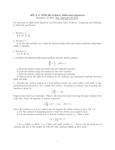 Differential Equations Homework: Separable & Exact Equations
