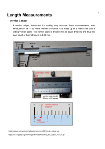 Vernier Caliper & Micrometer: Length Measurement Guide